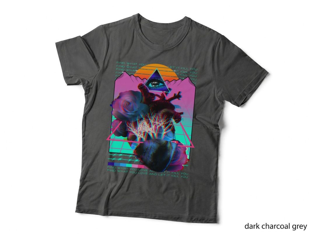 Aesthetic Vaporwave Anatomical Heart T-Shirt