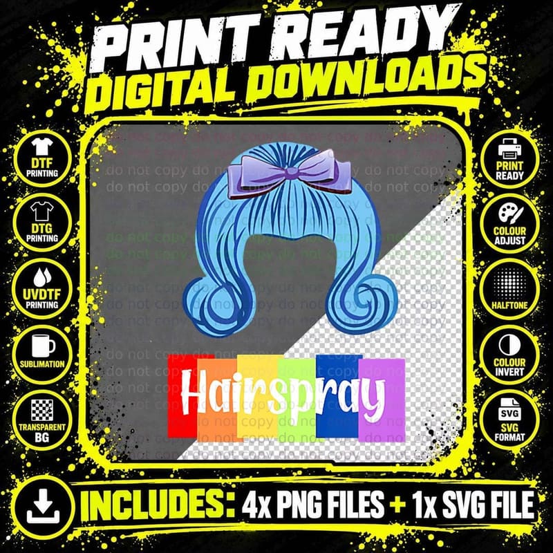 Hairspray, the Musical Gift, Theatre, Broadway Show Png SVG Digital Bundle