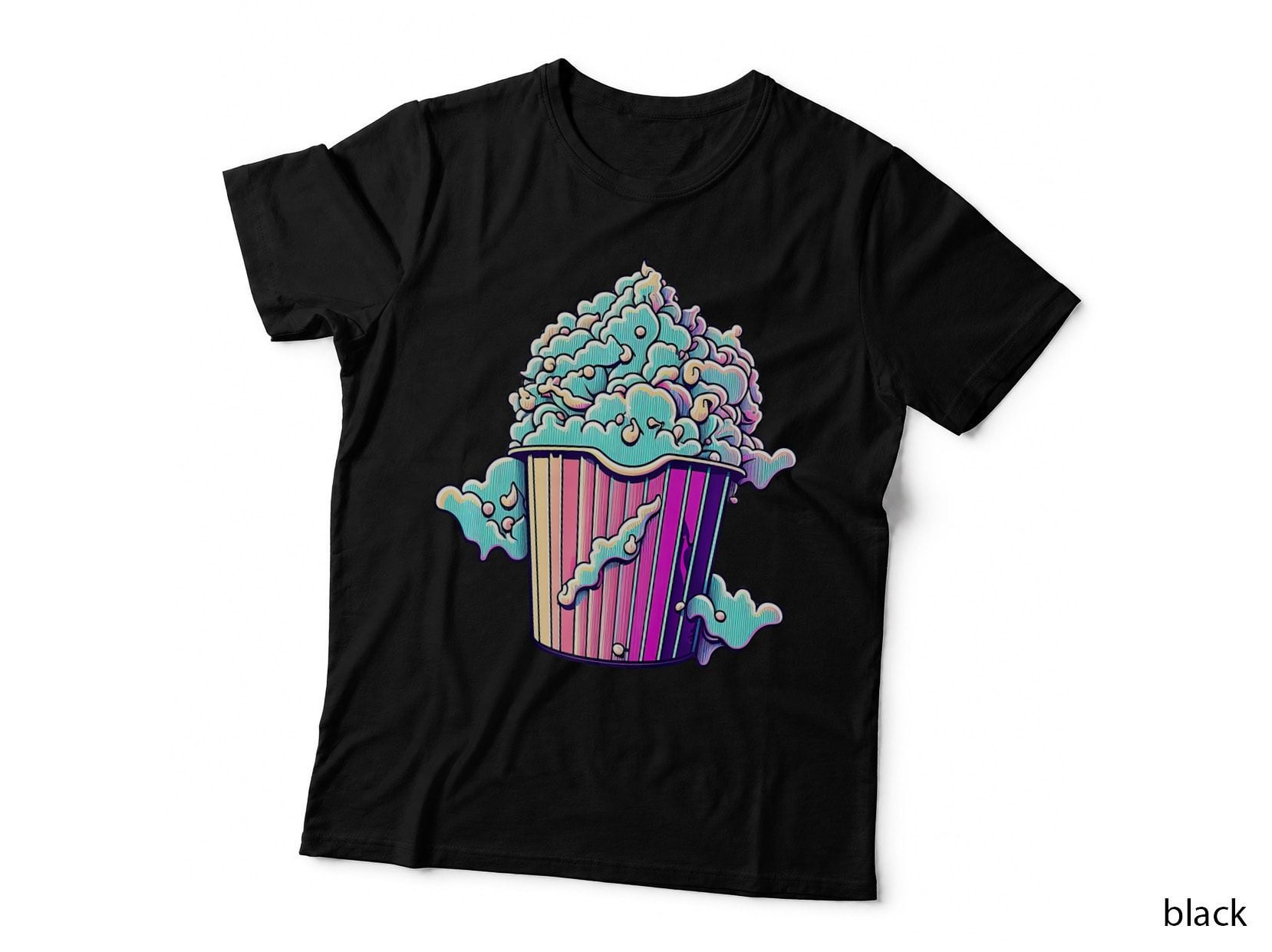 Popcorn Vaporwave Retrowave Aesthetic Gift Lover Fan T-Shirt