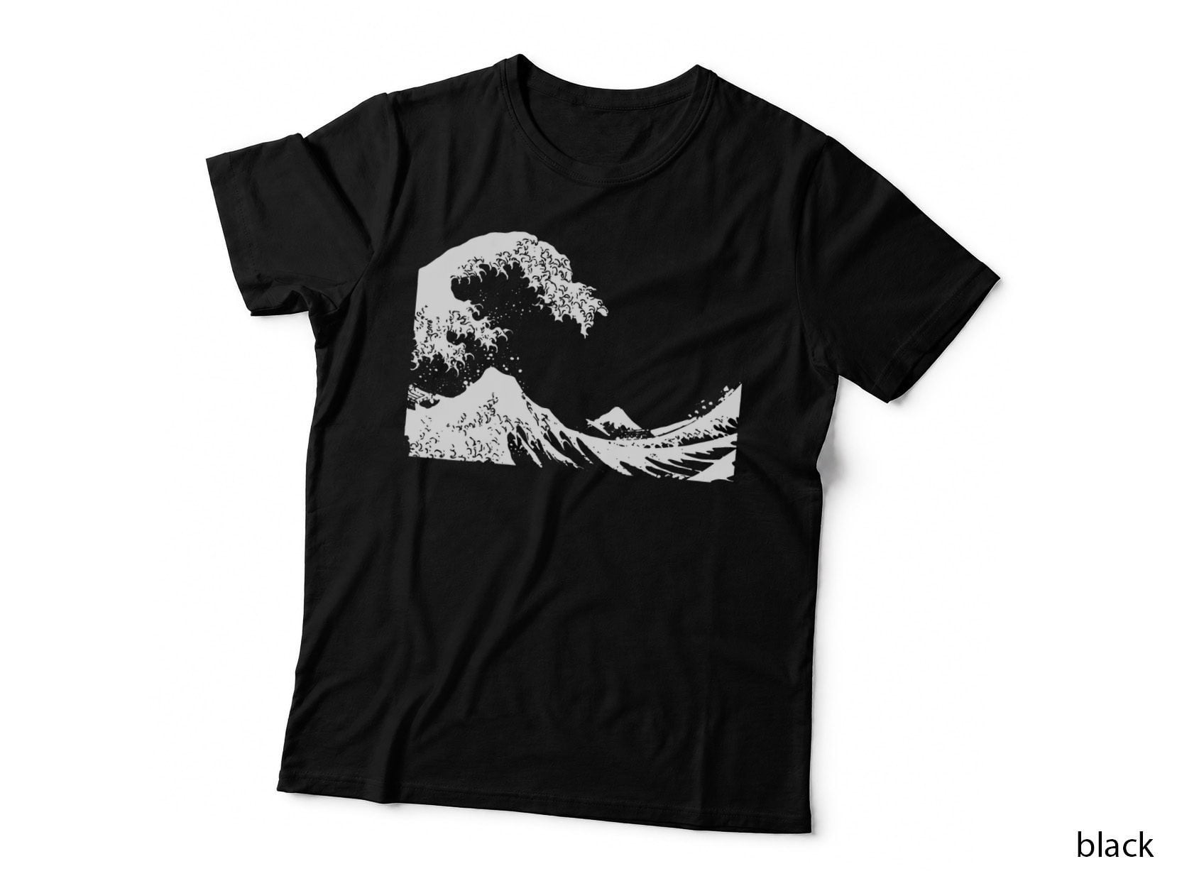 The Great Wave off Kanagawa Art Aesthetic Vaporwave Minimal T-Shirt