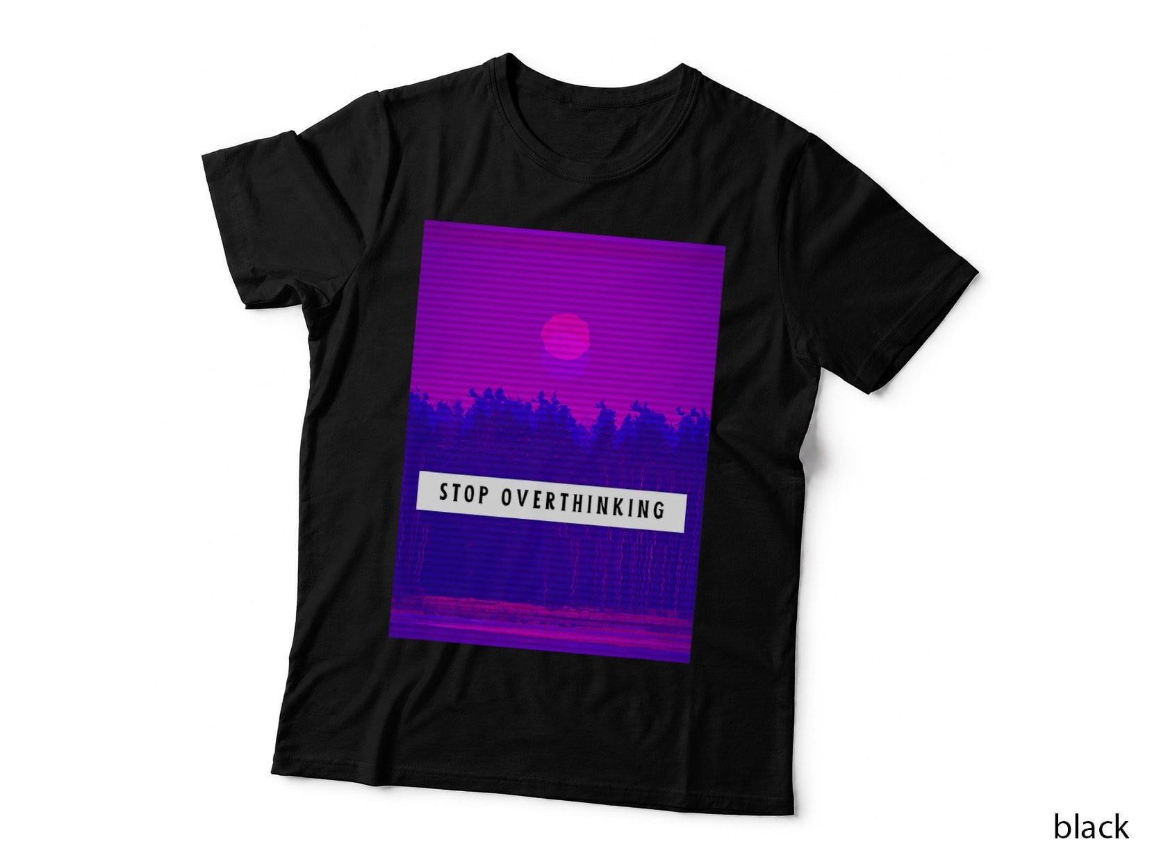 Vaporwave Aesthetic Style Emotional Stop Overthinking T-Shirt