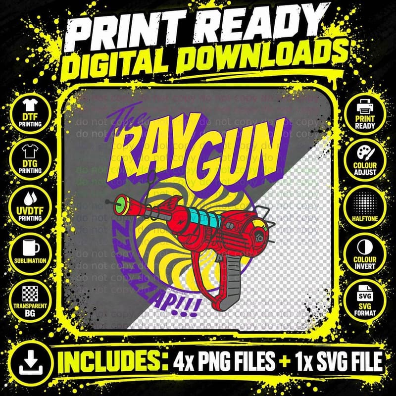 Call of Duty the Ray Gun Comic Art T-Shirt Png SVG Digital Bundle
