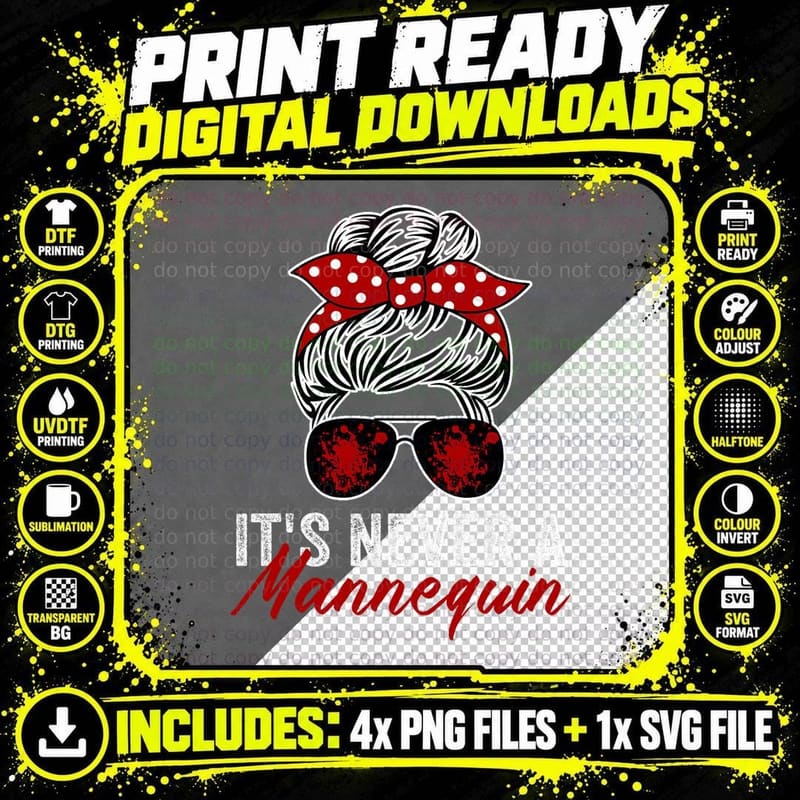 It's Never a Mannequin True Crime Lover Podcast T-Shirt Png SVG Digital Bundle
