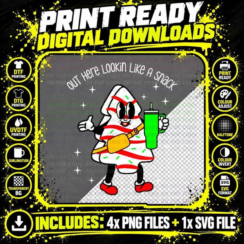 Boojee Out Here Lookin Like a Snack T-Shirt Png SVG Digital Bundle