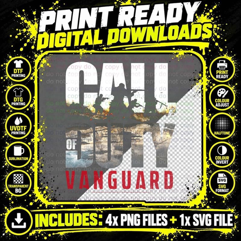 Call of Duty Vanguard Photo T-Shirt Png SVG Digital Bundle