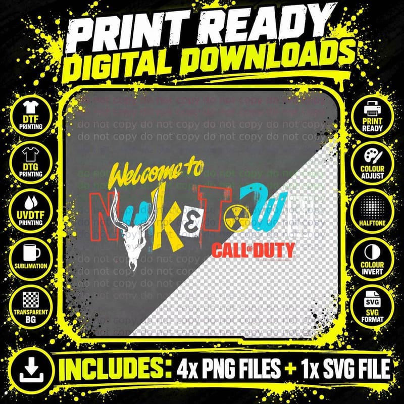 Call of Duty Welcome to Nuketown T-Shirt Png SVG Digital Bundle