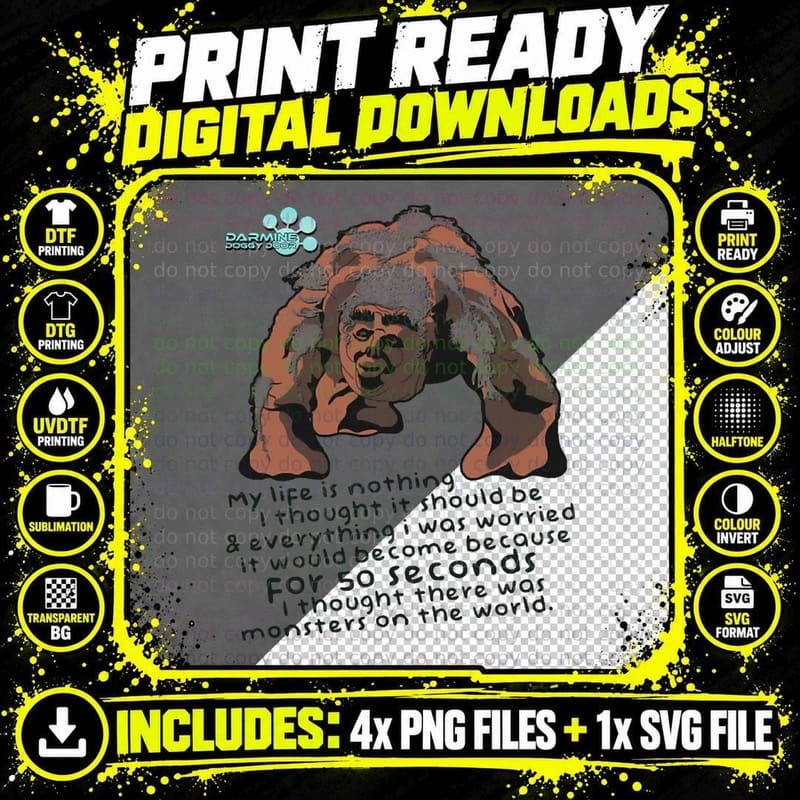Darmine Doggy Door Richard Nixon Pig Monster T-Shirt Png SVG Digital Bundle