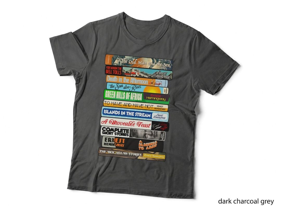 Ernest Hemingway Books Stack T-Shirt