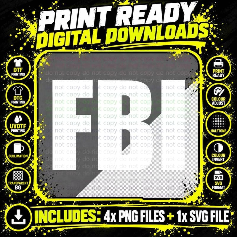 FBI Shirt, Federal Bureau of Investigation Logo T-Shirt Png SVG Digital Bundle
