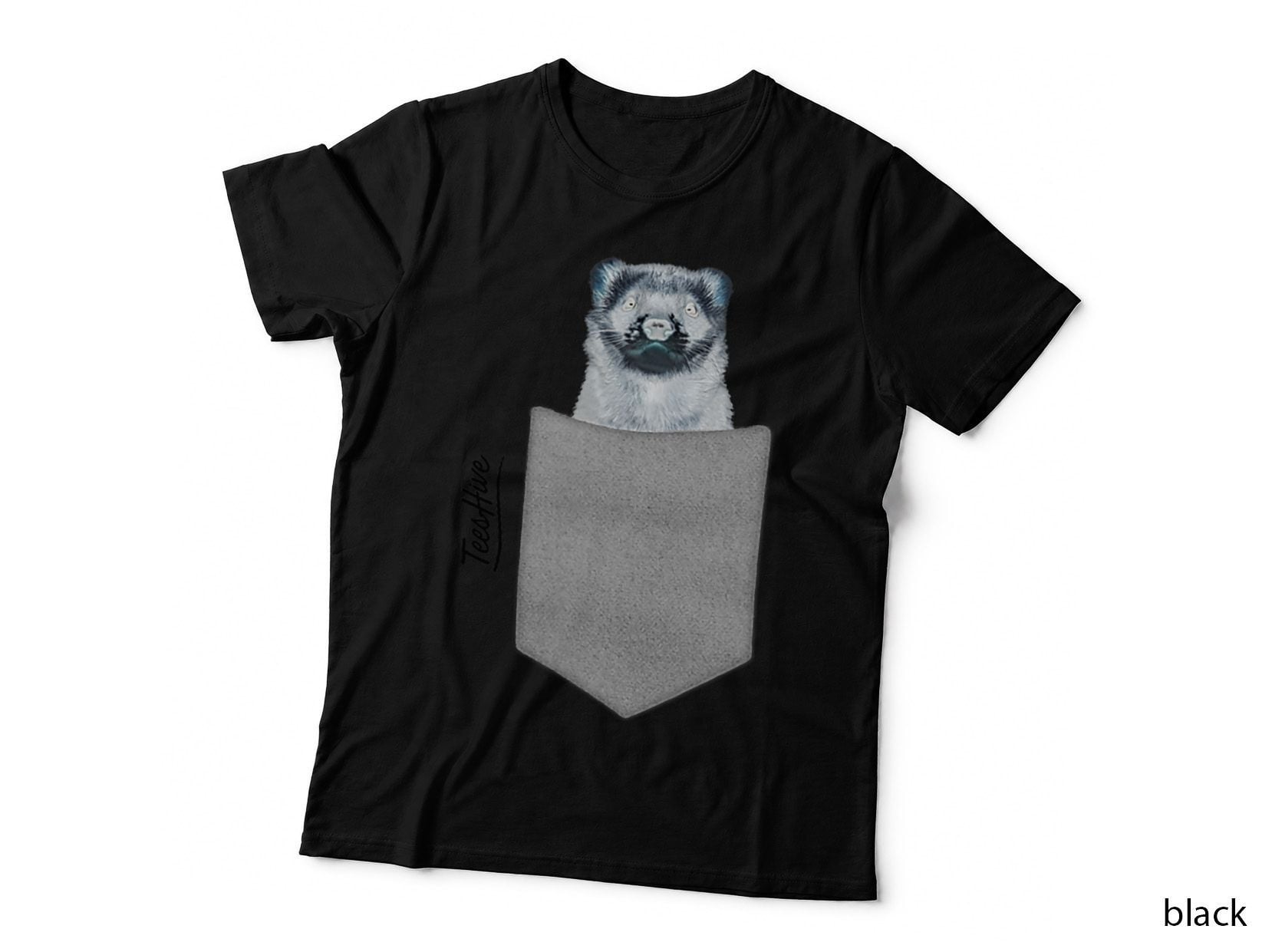 Ferret in Pocket - Ferret Lover Themed T-Shirt