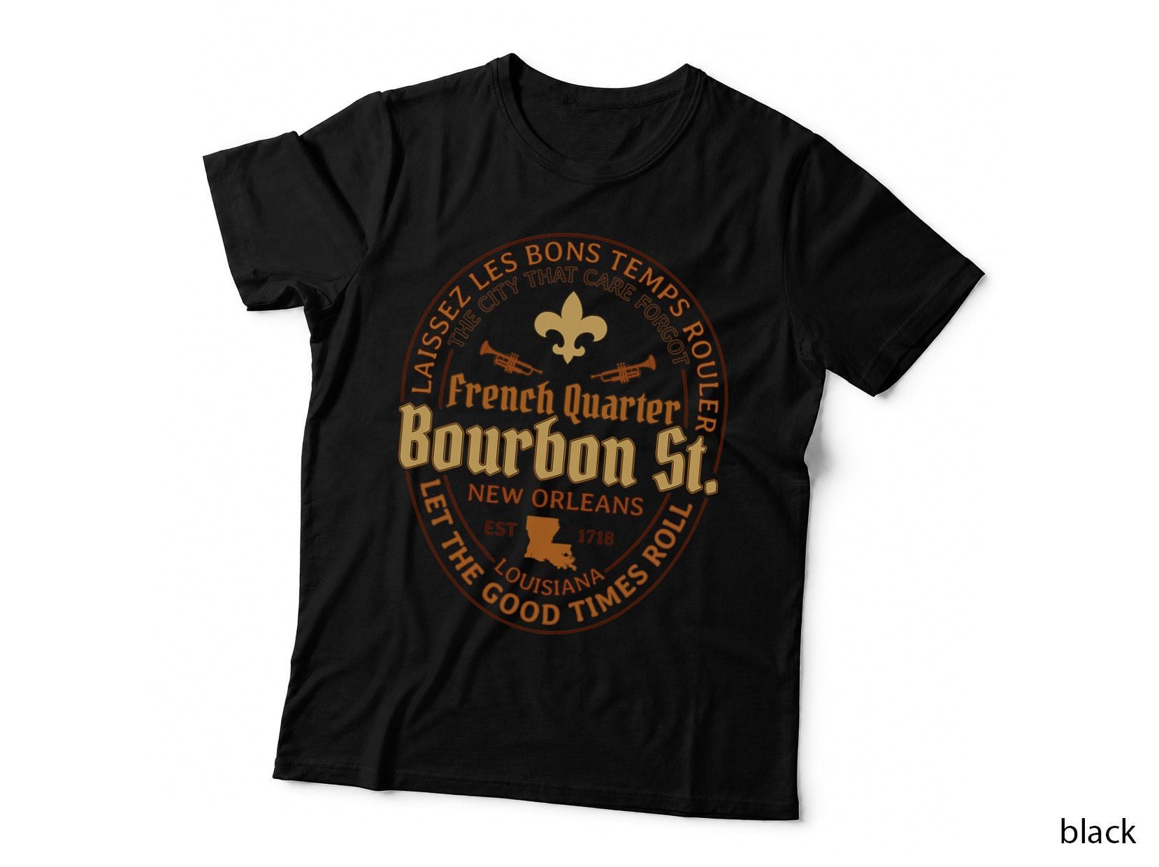 French Quarter Bourbon St New Orleans Souvenir Gift T-Shirt