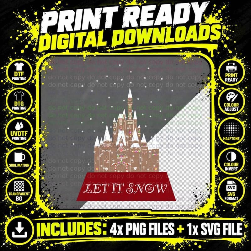 Gingerbread Snow Globe T-Shirt Png SVG Digital Bundle