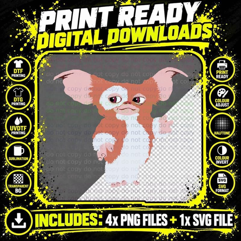 Gizmo the Gremlin T-Shirt Png SVG Digital Bundle