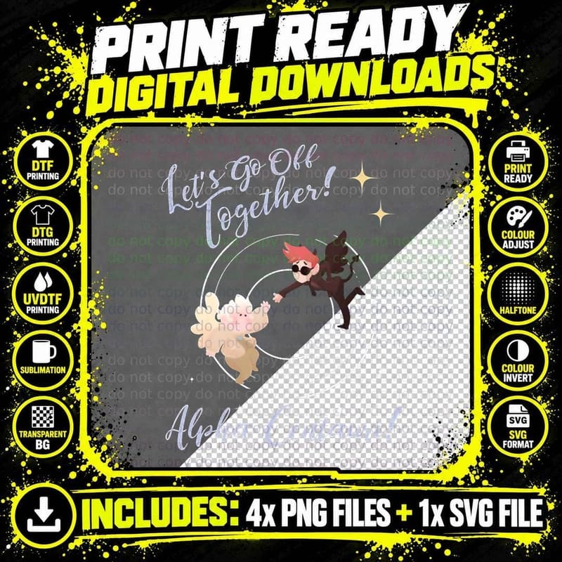Good Omens-Let's Go! T-Shirt Png SVG Digital Bundle