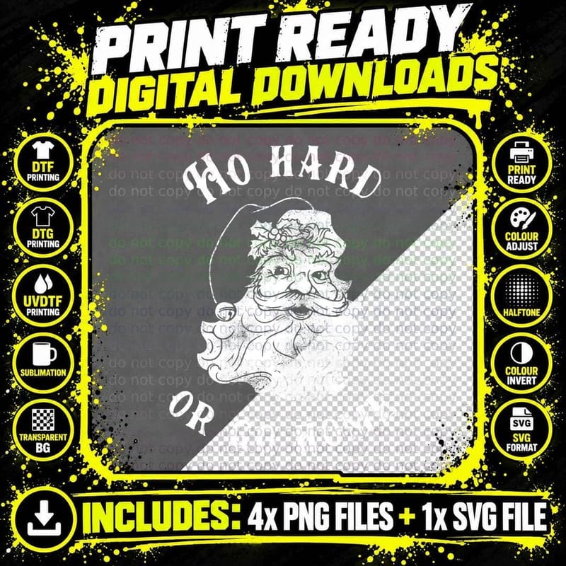 Ho Hard or Go Home T-Shirt Png SVG Digital Bundle