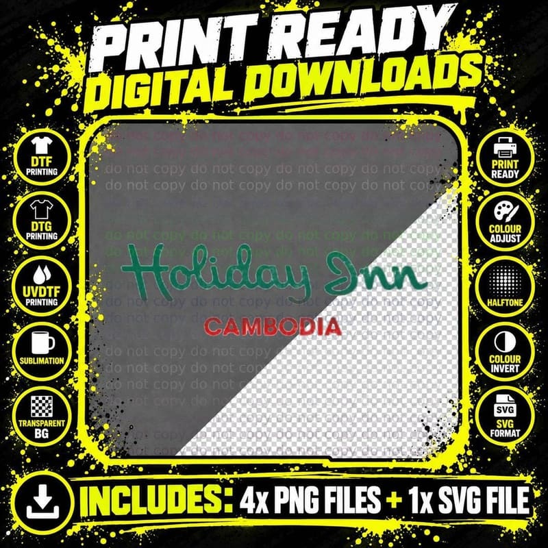 Holiday Inn Cambodia T-Shirt Png SVG Digital Bundle
