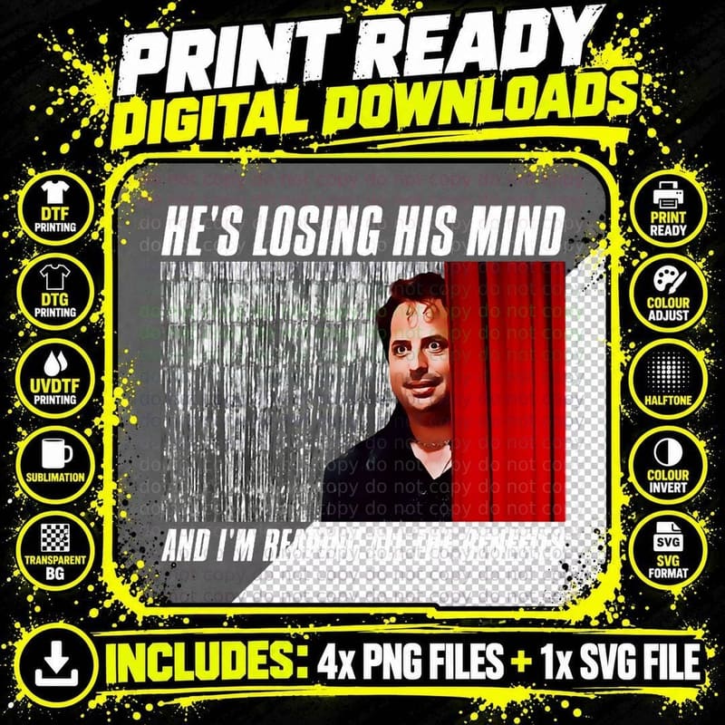 Jimmie Moore He's Losing His Mind... T-Shirt Png SVG Digital Bundle