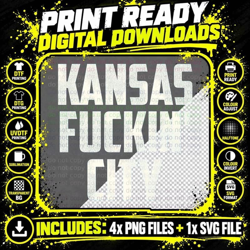 Kansas Fin' City T-Shirt Png SVG Digital Bundle