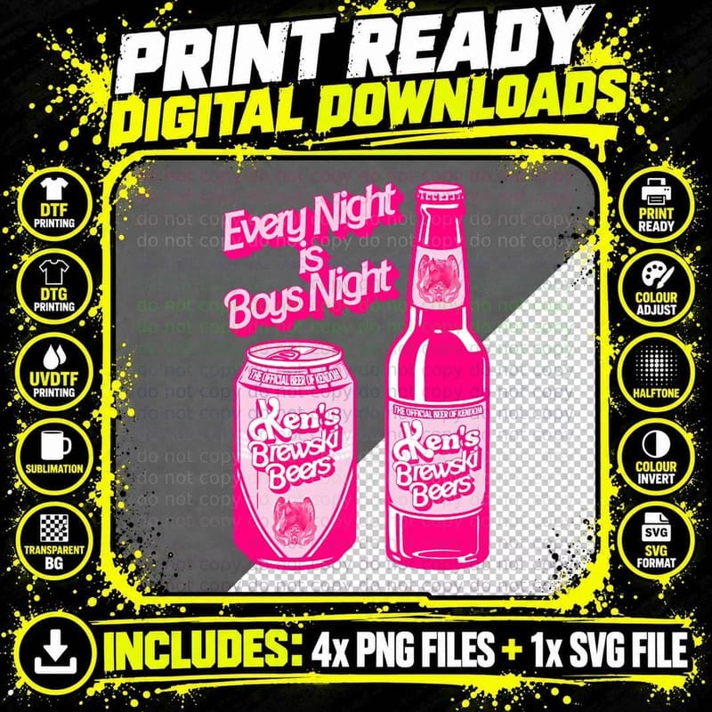 Ken's Brewski Beers T-Shirt Png SVG Digital Bundle