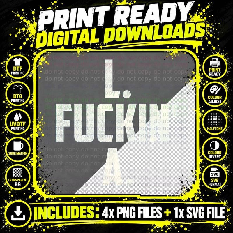 L Fin' a Los Angeles FFL T-Shirt Png SVG Digital Bundle