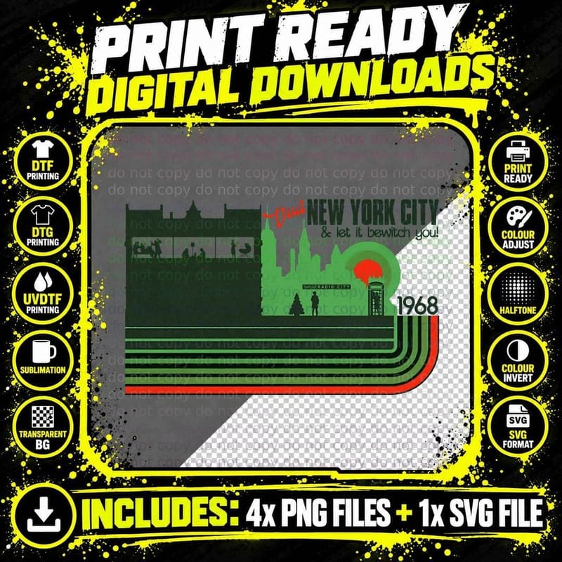 Let New York City Bewitch You Rosemary's Baby T-Shirt Png SVG Digital Bundle