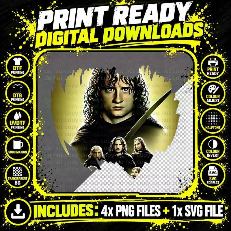 Lord of the Rings T-Shirt Png SVG Digital Bundle