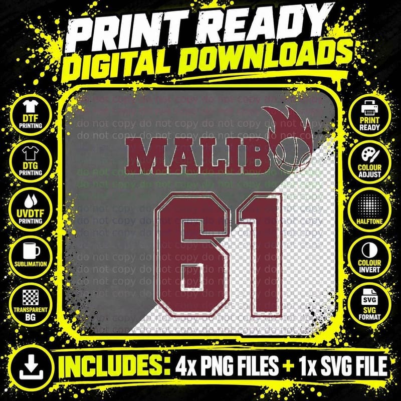 Malibu 61 Ken Jersey T-Shirt Png SVG Digital Bundle