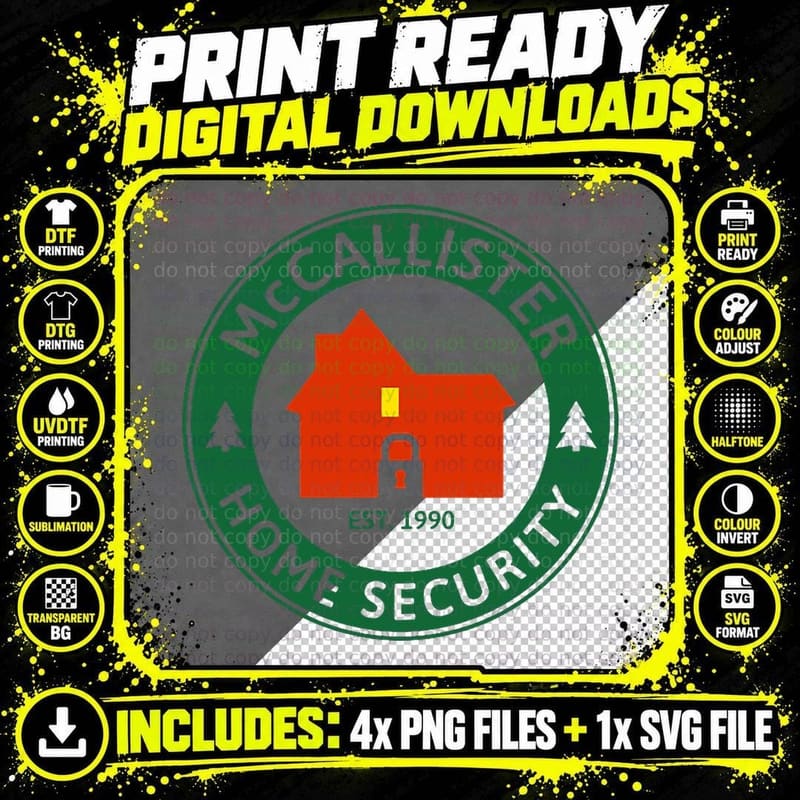 Mccallister Home Security T-Shirt Png SVG Digital Bundle