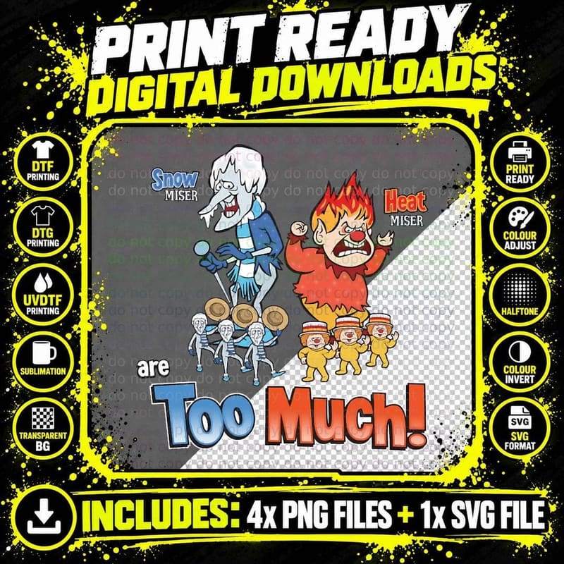 Miser Brothers - Too Much! T-Shirt Png SVG Digital Bundle