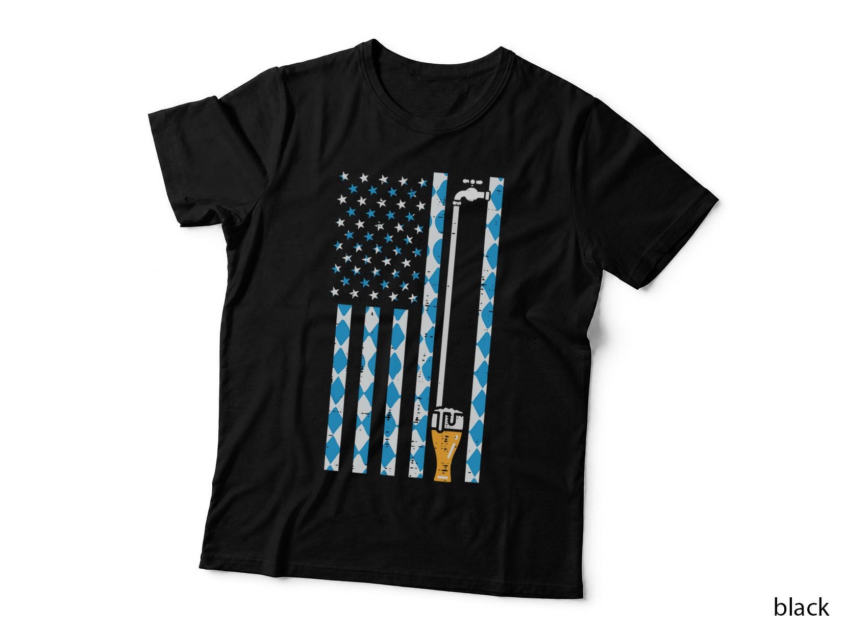 Oktoberfest Bavarian US Flag German Costume Men Women Kids T-Shirt