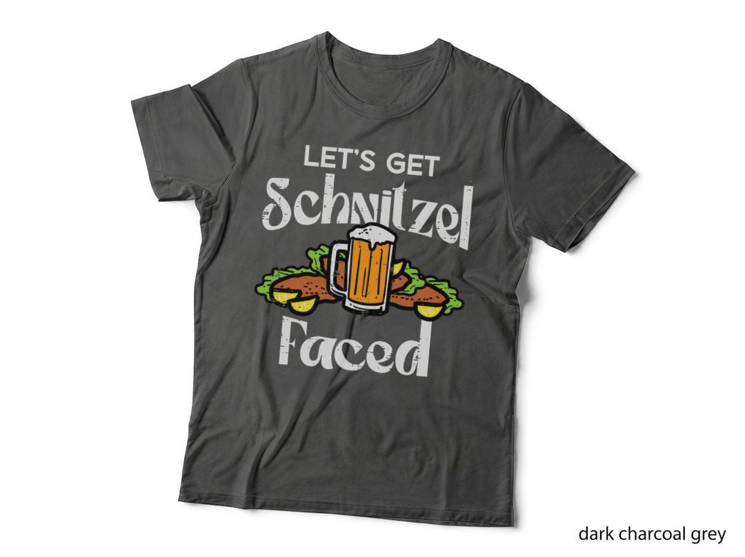 Oktoberfest Lets Get Schnitzel Faced Bavarian Women Men Kids T-Shirt