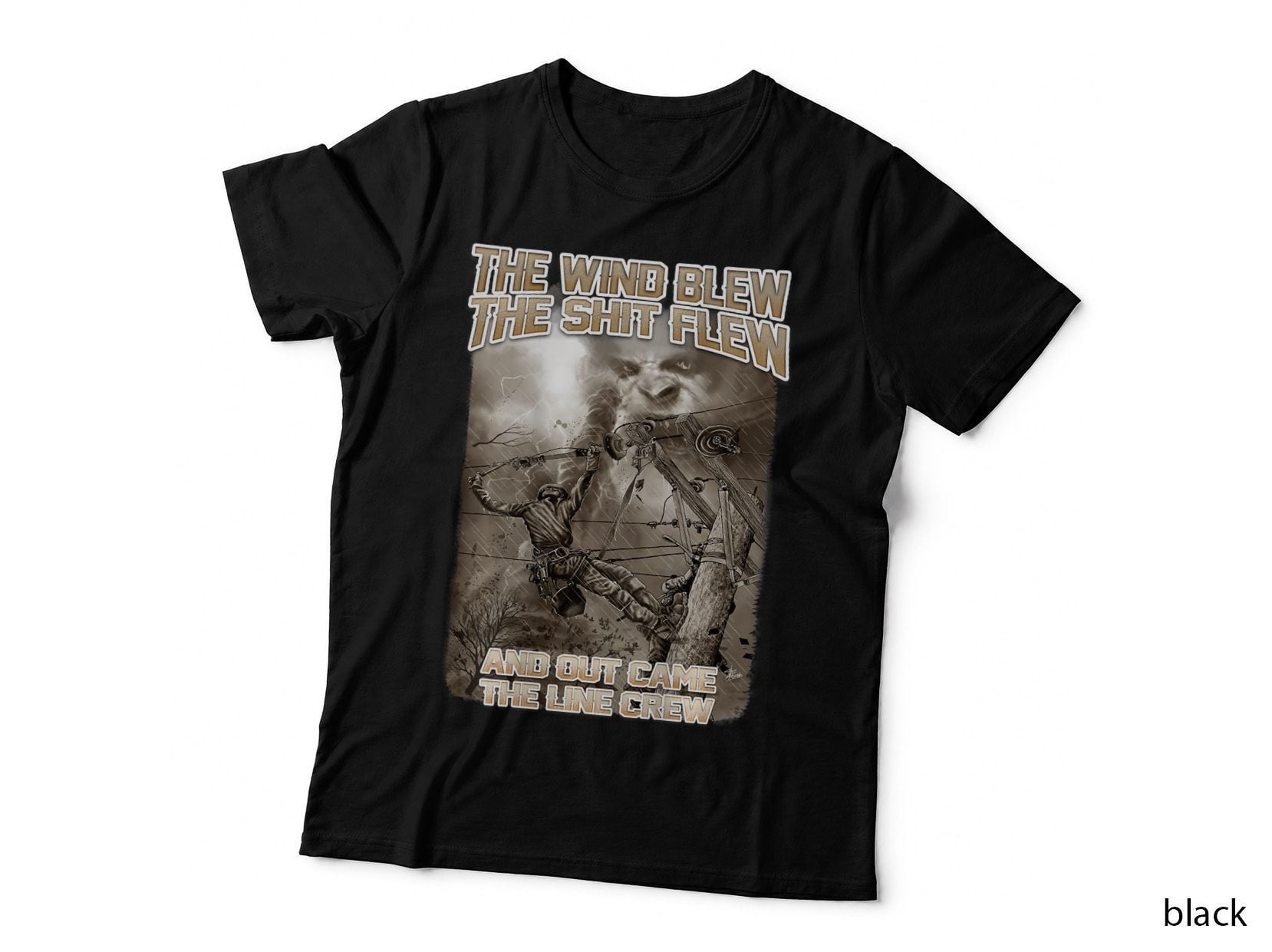 Out Came the Line Crew Electrical Lineman Shirt T-Shirt