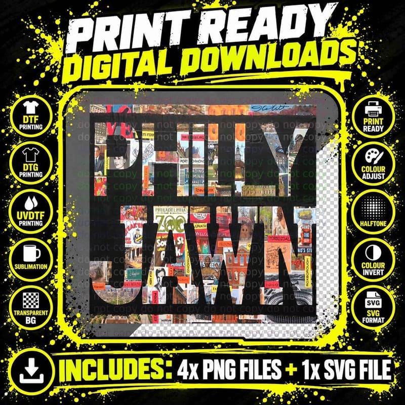 Philly Jawn, Slang Philadelphia Hometown T-Shirt Png SVG Digital Bundle