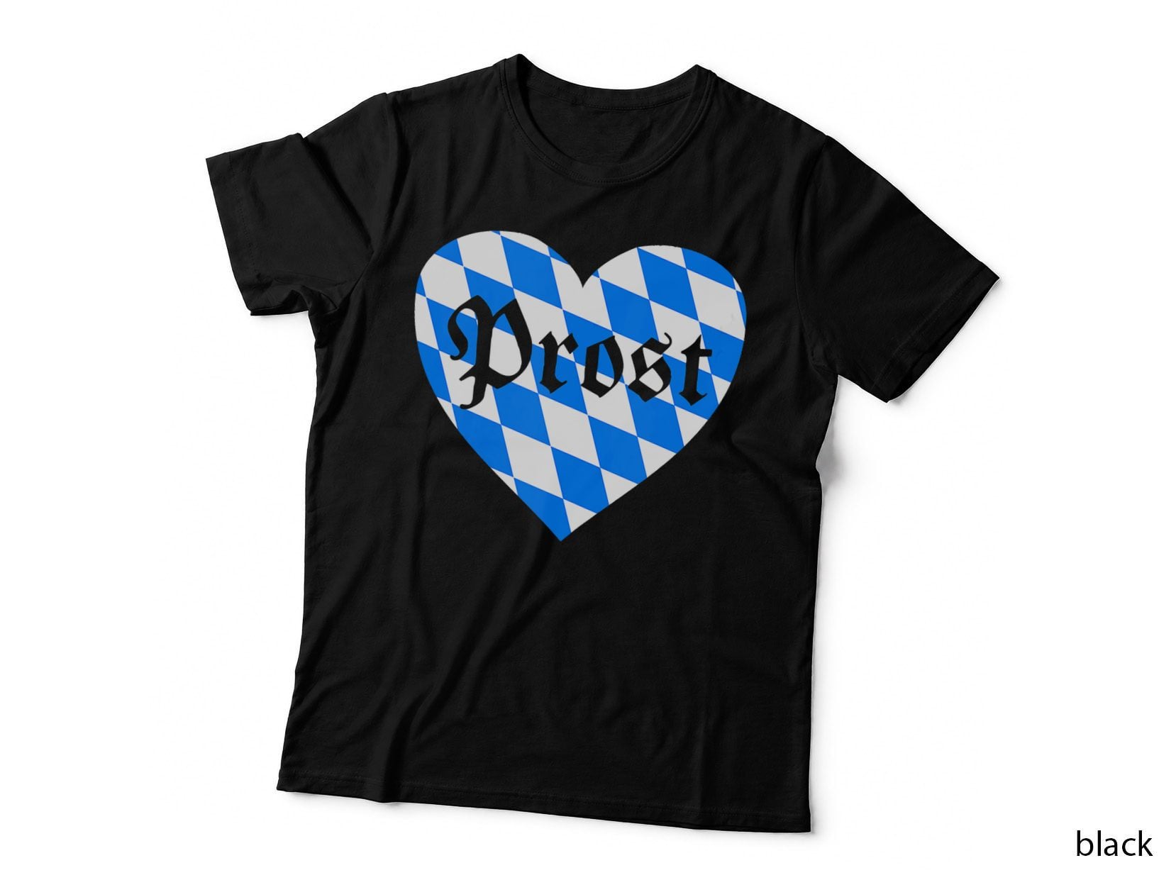 Prost - Bavarian Flag Heart Drinking German Oktoberfest T-Shirt