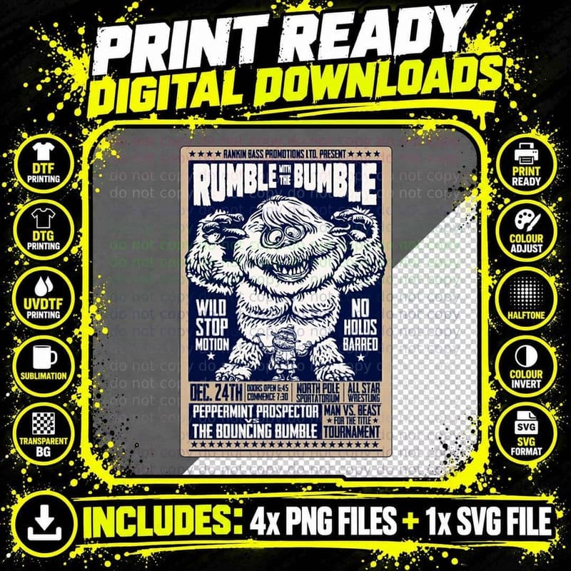 Rumble with the Bumble T-Shirt Png SVG Digital Bundle