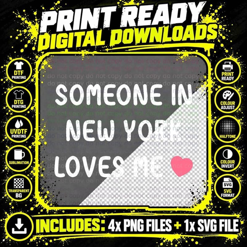 Someone in New York Loves Me, New York NY State Home Png SVG Digital Bundle