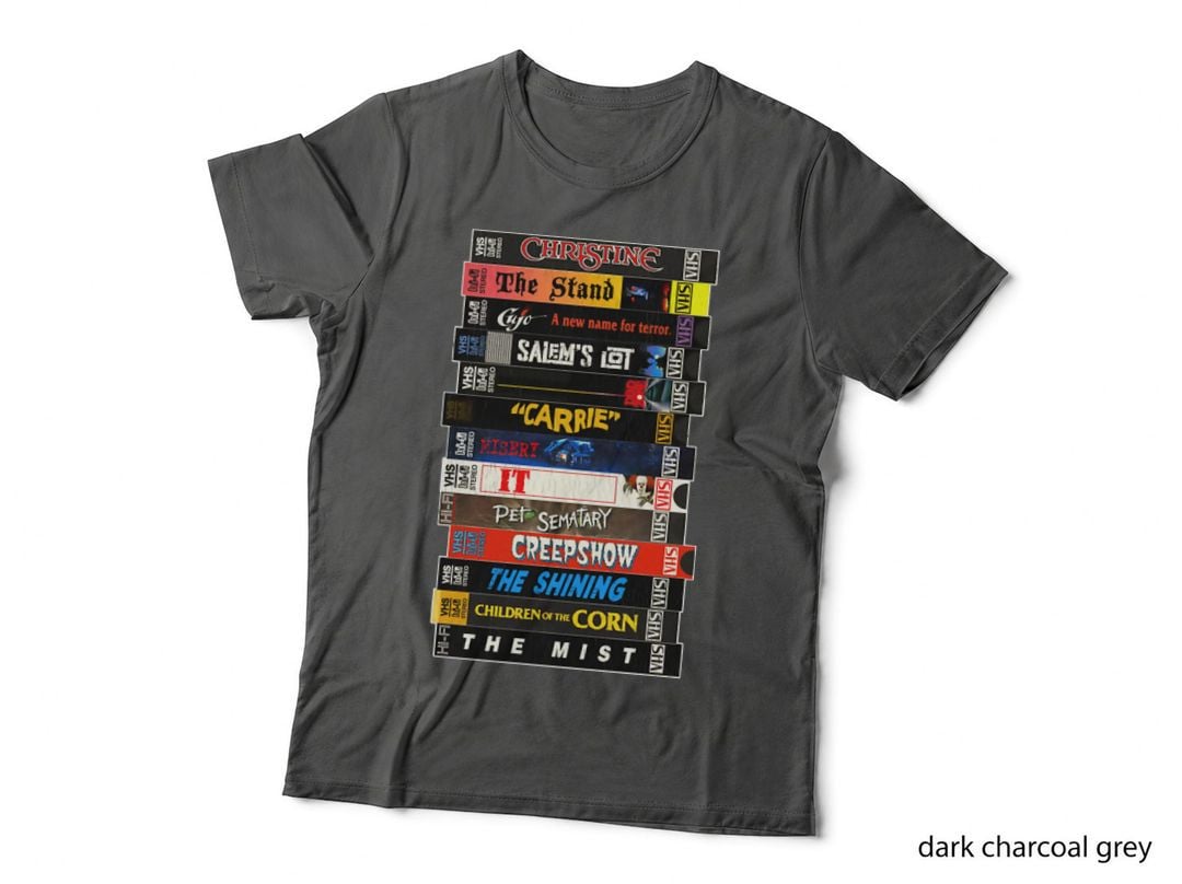 Stephen King VHS Movies Stack T-Shirt