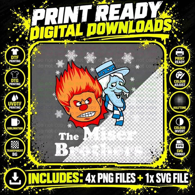 The Miser Brothers T-Shirt Png SVG Digital Bundle