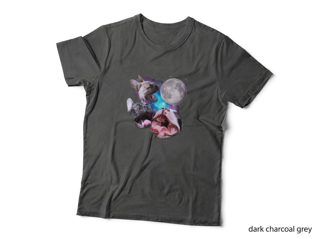Three Frenchies Howl at the Moon T-Shirt