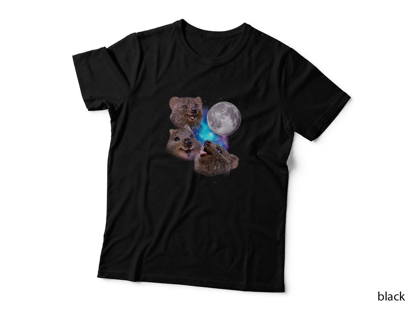 Three Quokkas Howl at the Moon T-Shirt