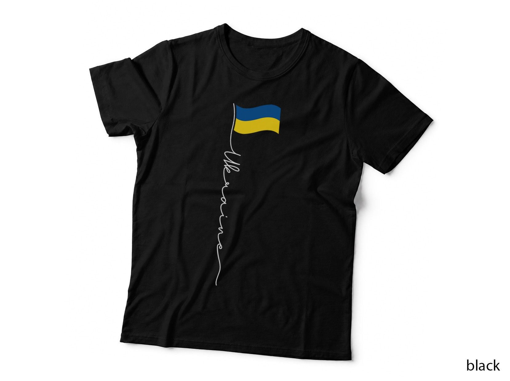 Ukraine Signature Flag Pole - Patriotic Ukrainian Flag T-Shirt