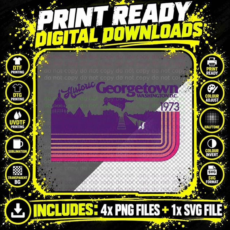 Visit Historic Georgetown - the Exorcist T-Shirt Png SVG Digital Bundle