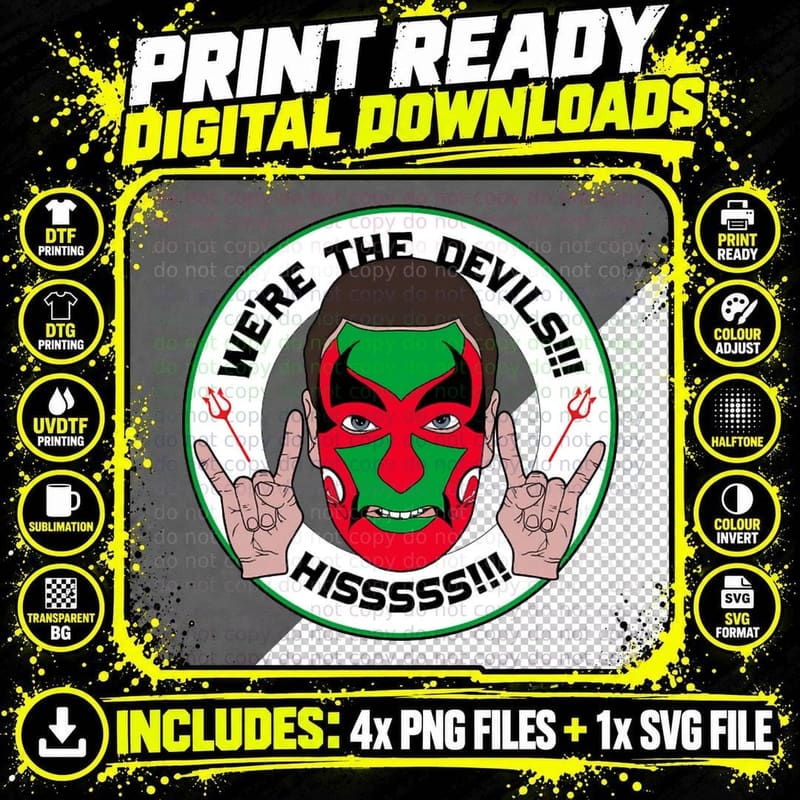 We're the Devils!!!! Puddy Supports the Team T-Shirt Png SVG Digital Bundle