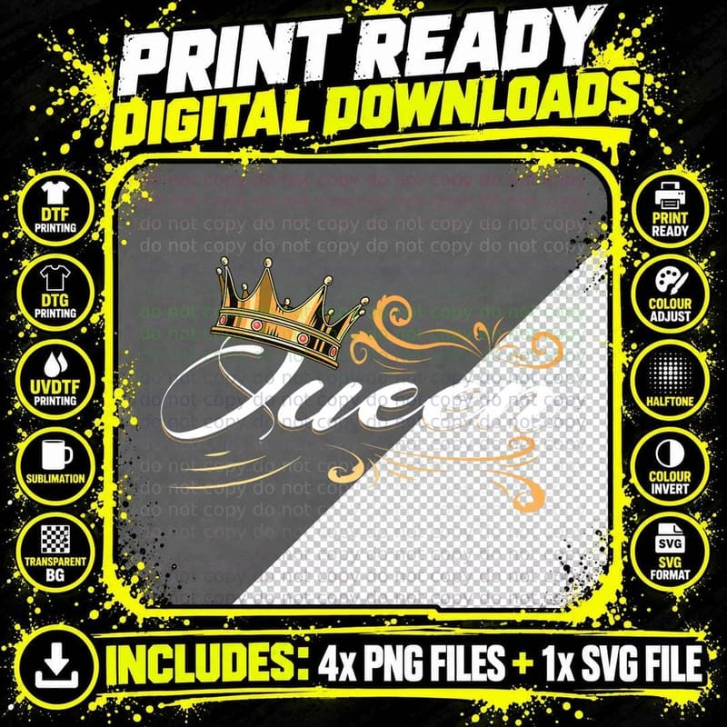 Awesome Queen Crown Me Font Queen T-Shirt Png SVG Digital Bundle