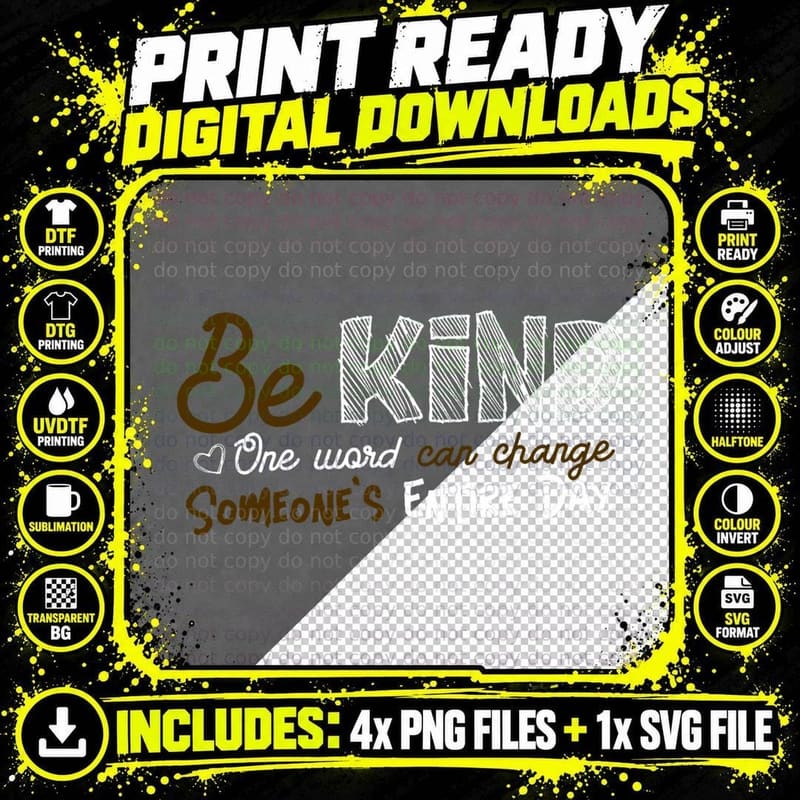 Be Kind Anti-Bully Orange Tshirt Unity Day Anti-Bullying Png SVG Digital Bundle