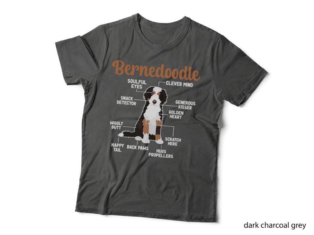 Bernedoodle Anatomy Bernedoodle Lover Bernedoodle Owner T-Shirt