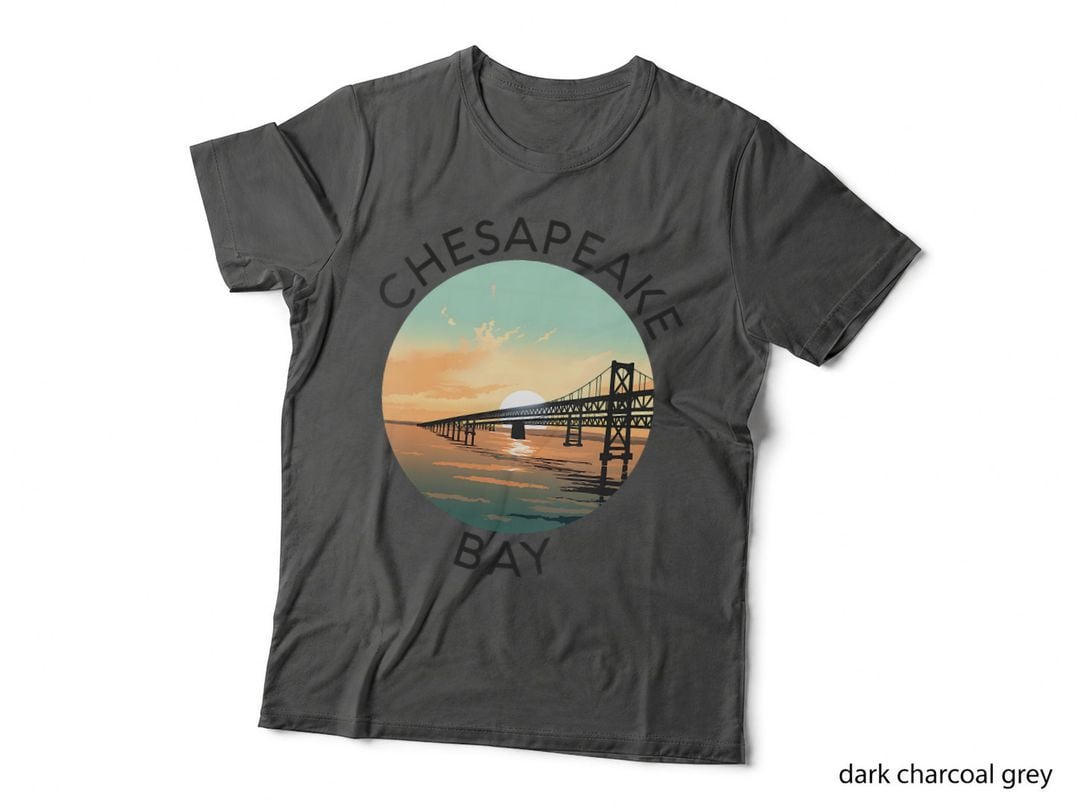 Chesapeake Bay Bridge Maryland Annapolis Kent Island Crab T-Shirt