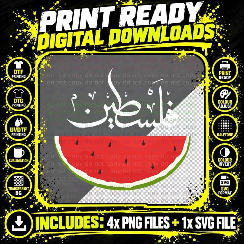 Free Palestine Arabic Palestine Gaza This Is Not Png SVG Digital Bundle