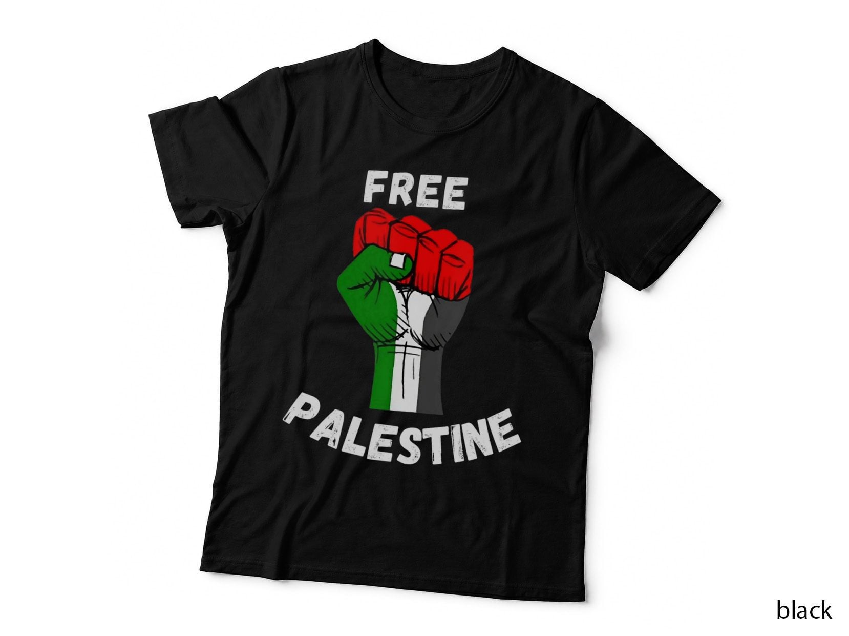 Free Palestine Gaza Arabic Flag, Classic Casual T-Shirt