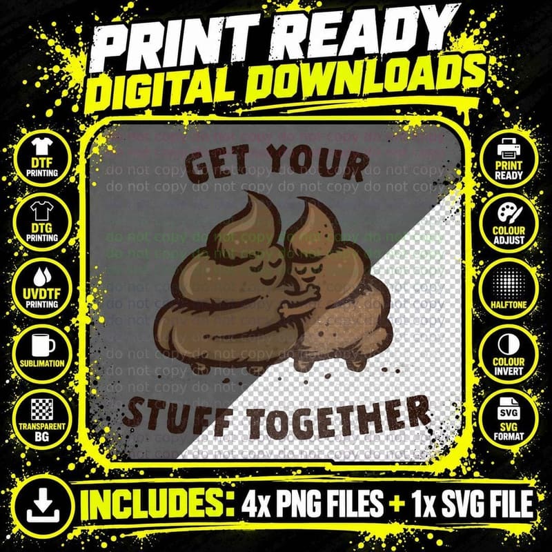 Get Your Stuff Together T-Shirt Png SVG Digital Bundle